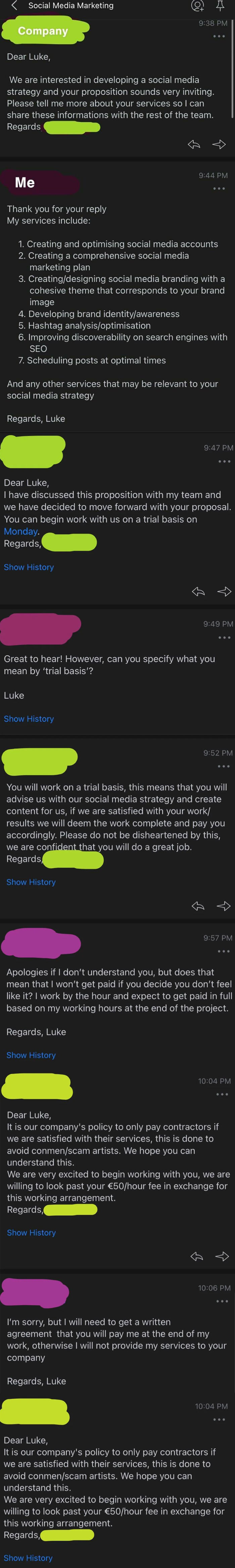 You Want A Contract Before You Begin Work? Stop Trying To Scam Us!