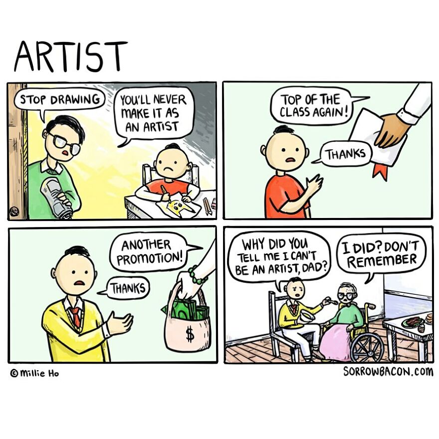 Artist Makes Sarcastic Comics With Unexpected Endings