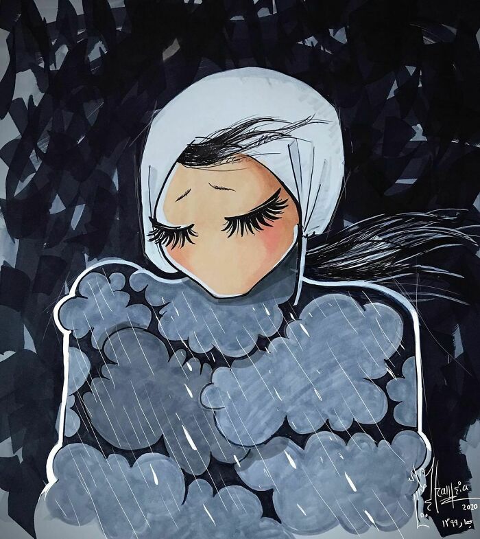 #lowspirited #quarantine #atmystudio #cloudyheart #worried #waiting #corona #virus #covid_19 #copicmarkers