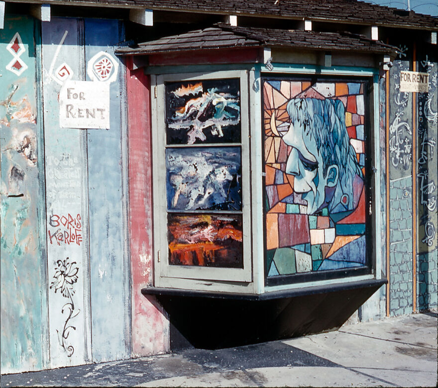 Exterior Of Cafe Frankenstein By Burt Shonberg, Laguna Beach California Exterior Of Cafe Frankenstein, Photograph By Doris I. Walker May 1961