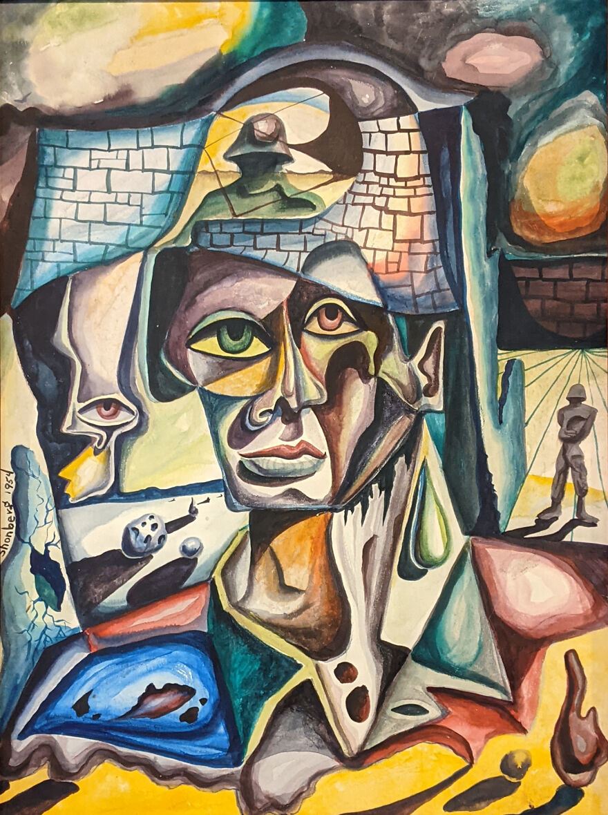 A 1954 Watercolor Made By Burt Shonberg When The Artist Was 21 Years Old. Curator Brian Chidester Has Referred To This Work As The Artist's Earliest Known Masterpiece