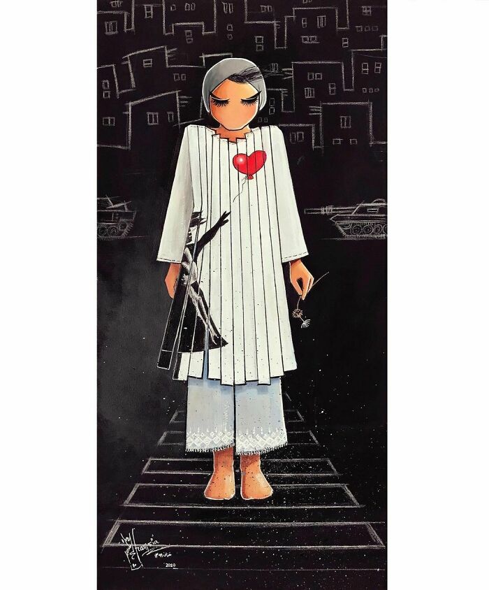 And Done !
the 3rd World / جهان سوم
shredded #peace #heart #homeland
the #girl With #balloon #banksy
#border #politics #hope #wish #love #war #warzone #tank
#artwork #artstudio #spray & #acrylic #2020 #3rd #world #country
#afghanartist #instagram
#darkness #white #red #black #future #artist