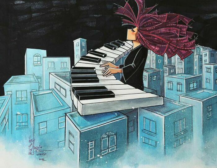 And Done!
series: Memories / خاطرات
#redish #memories #imagine #city #peace #power #freedom #belonging #playing #voice #piano #blue #red #purple #blackandwhite #music #mentalhealth #relaxation #kabul #artist #afghanartist #artistsoninstagram #artstudio #painting #artwork #acrylic #spray #art #paper #هنر