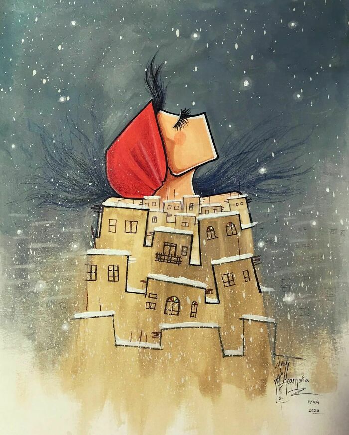 The Last Winter Of The Century/ آخرين زمستان قرن
according To Our Calendar (Solar Hijri) This Year, 1399, Is The Last Year Of The Century For Us.this Winter Is Gonna Be The Last Winter Of The Century. Hope The New Year And The New Century Bring Us Peace And Freedom.
‎اين زمستان ظاهرا مثل همه زمستان هاي ديگر است اما آخرين فصل سال و آخر قرن حس عجيبي دارد.
#winter #snow #cold #end Of The #century #kabul #afghanistan #buliding #woman
#art #artist #artwork #artstudio #spray & #acrylic #painting #colors #hope #newyear #newcentury #whiteness #happiness #artistoninstagram #red #afghanartist #هنر #هنرمند #نقاشي #زمستان #١٣٩٩