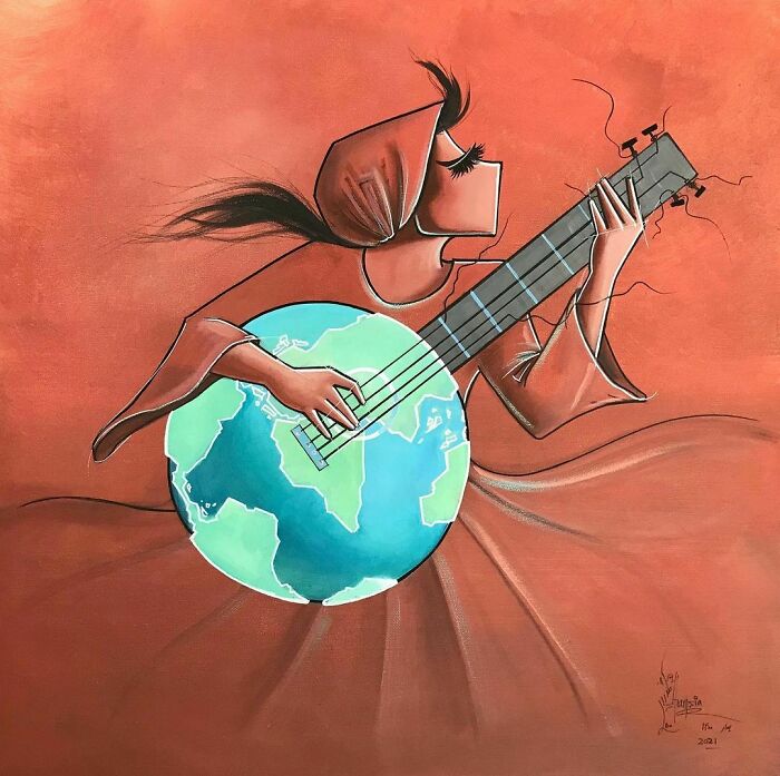 Happy Earth Day #2021 /روز زمين
#earthday #earth #playing #instrument #globe #guitar #world
#hope #vulnerable
#colors #blue #green #brown #orange #acrylicpainting #canvas #arte #terra#pintura
#art #artwork #painting #artist #afghanartist #artistsoninstagram #artoftheday #artofinstagram #هنر #هنرمند