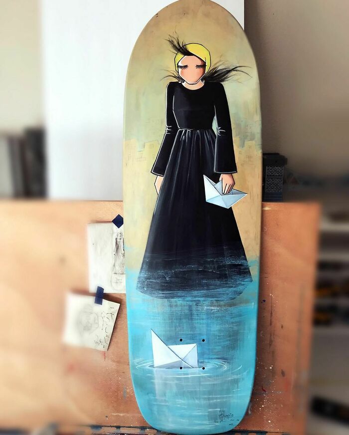 Painting On Skateboard / نقاشي روي اسكيت بورد
#boat #temporary #hope #life #warzone #looking For #peace #painting #skateboard #artstudio #migration #woman #missing #memories #my #city #art #artistsoninstagram #afghanartist #afghanistan
#colors #acrylicpainting #blue #black #white #yellow #scarf #هنر #هنرمند #افغانستان