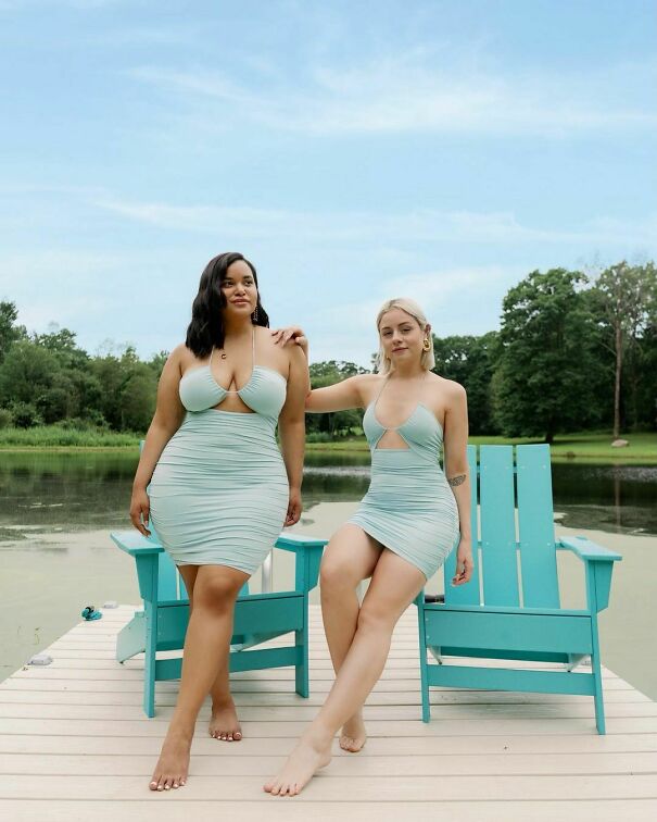 Oh Just Me And @mariacastellanos_ri Rocking The Same Dress From @ohpolly 💗 #stylenotsize