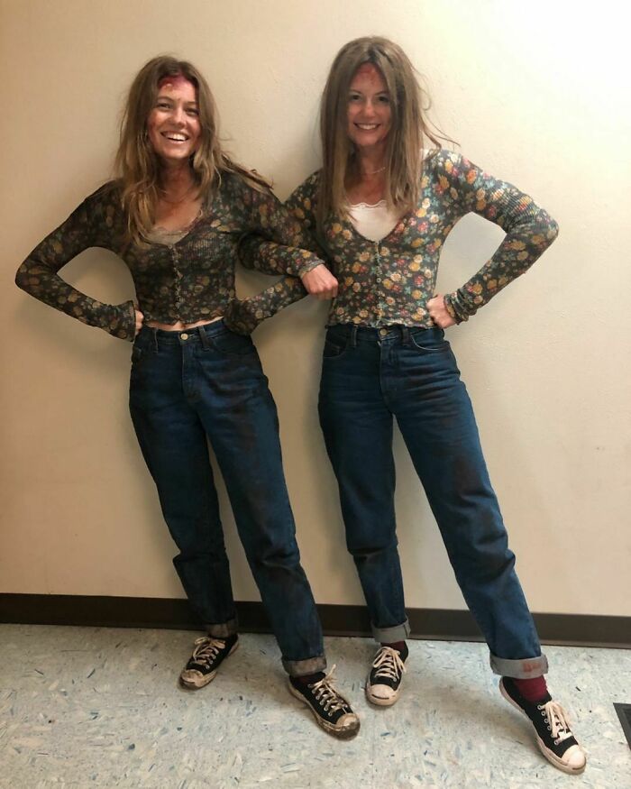 We Hadn’t Taken Many Photos Together Through The Fear Street Shooting Journey, So On One Of Our Last Days On Set Together We Decided To Do Some Solid Emoji Twinning Photos