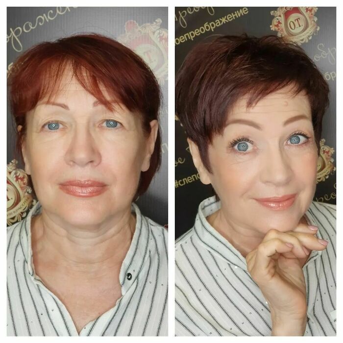 Ирина Из Воронежа, Когда Мы Узнали Сколько Лет Этой Красотке ,мы Не Могли Поверить...над Образом Работали;парикмахер Ольга Тарасова @stilist_o_tarasova ,визажист И Автор Проекта Оксана Трунова @oxanatrunovamakeup ,запись По Тел.4842 20-22-66. #академиятруновой #слепоепреображение #допосле #меняйсяклучшему #визажист #стилист #стрижкапосле50 #лифтингмакияж #меняйсяклучшему #hair #hairstylist #makeup #makeupartist