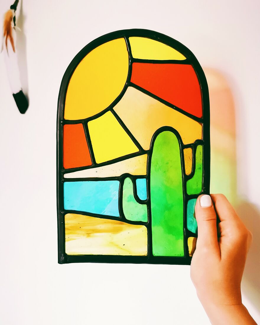 I Turned My Passion For Stained Glass Into A Business And I Recently Made My Biggest Stained Glass Panel Yet