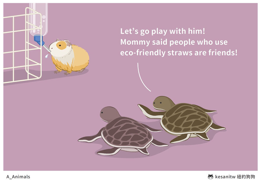 Chinese Artist Makes Adorable Comics Showing How Animals Would Act Like Humans