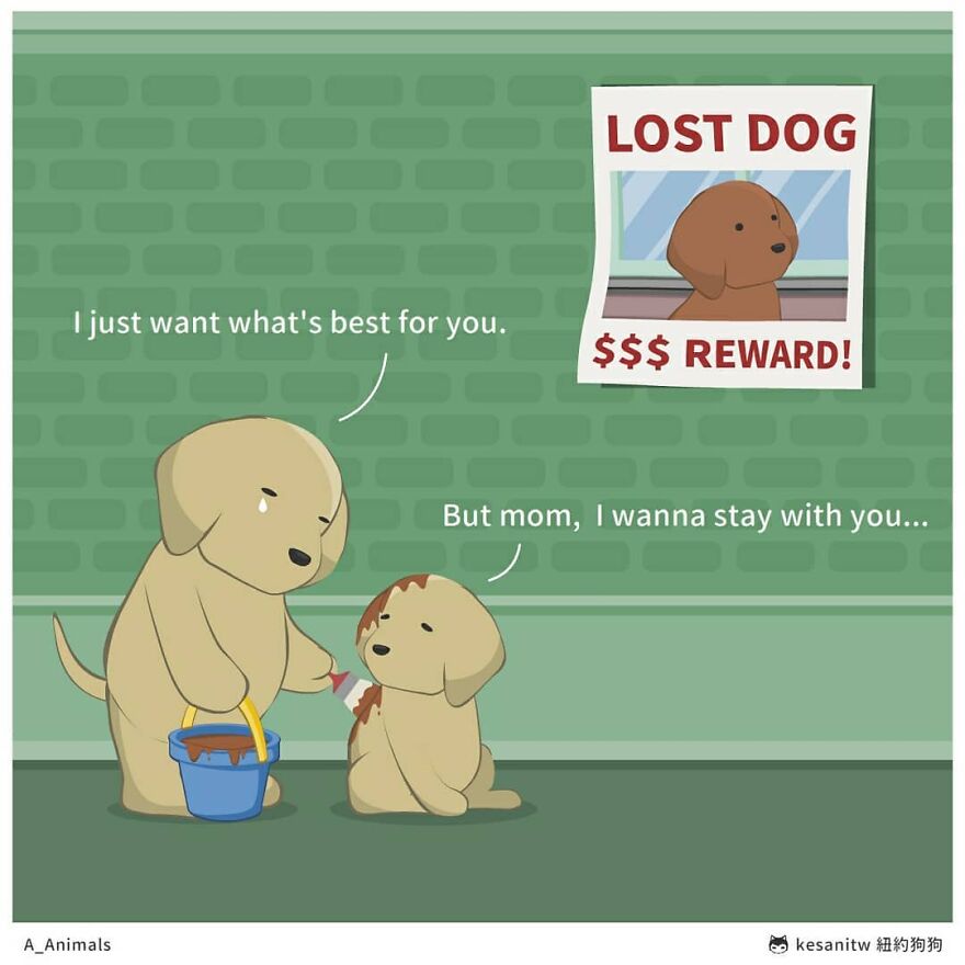 Chinese Artist Makes Adorable Comics Showing How Animals Would Act Like Humans