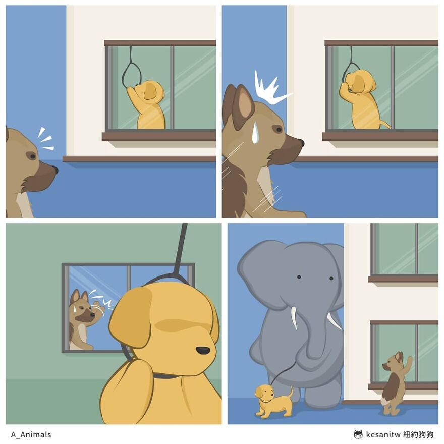 Chinese Artist Makes Adorable Comics Showing How Animals Would Act Like Humans