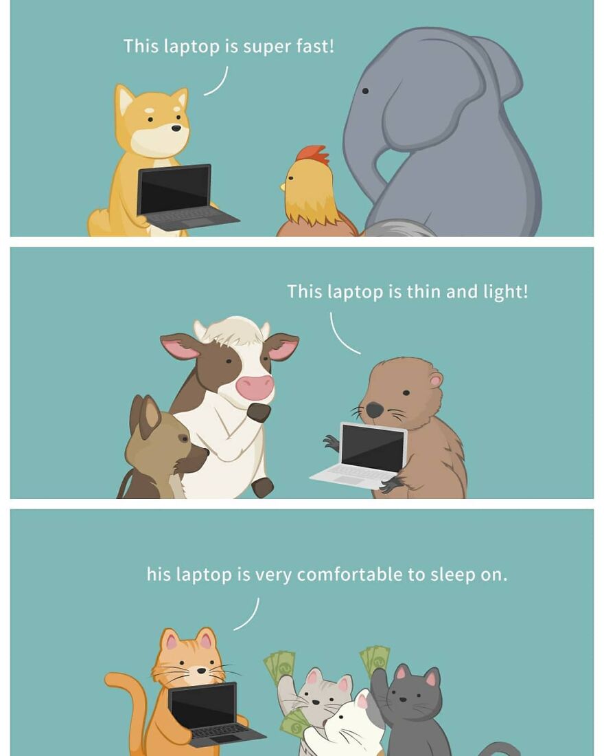 Chinese Artist Makes Adorable Comics Showing How Animals Would Act Like Humans
