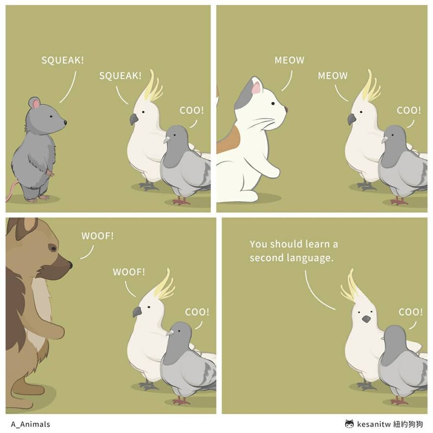 Chinese Artist Makes Adorable Comics Showing How Animals Would Act Like Humans