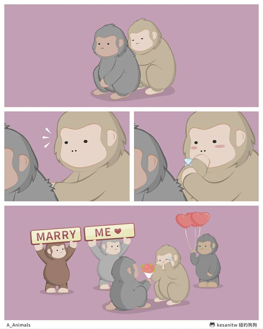 Chinese Artist Makes Adorable Comics Showing How Animals Would Act Like Humans