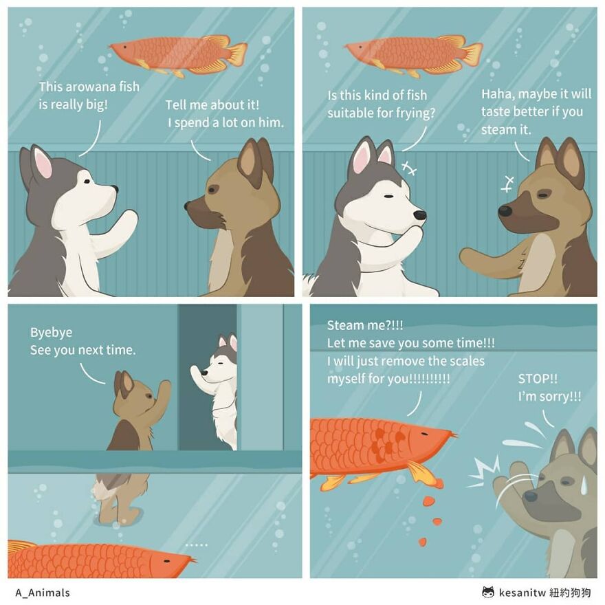 Chinese Artist Makes Adorable Comics Showing How Animals Would Act Like Humans