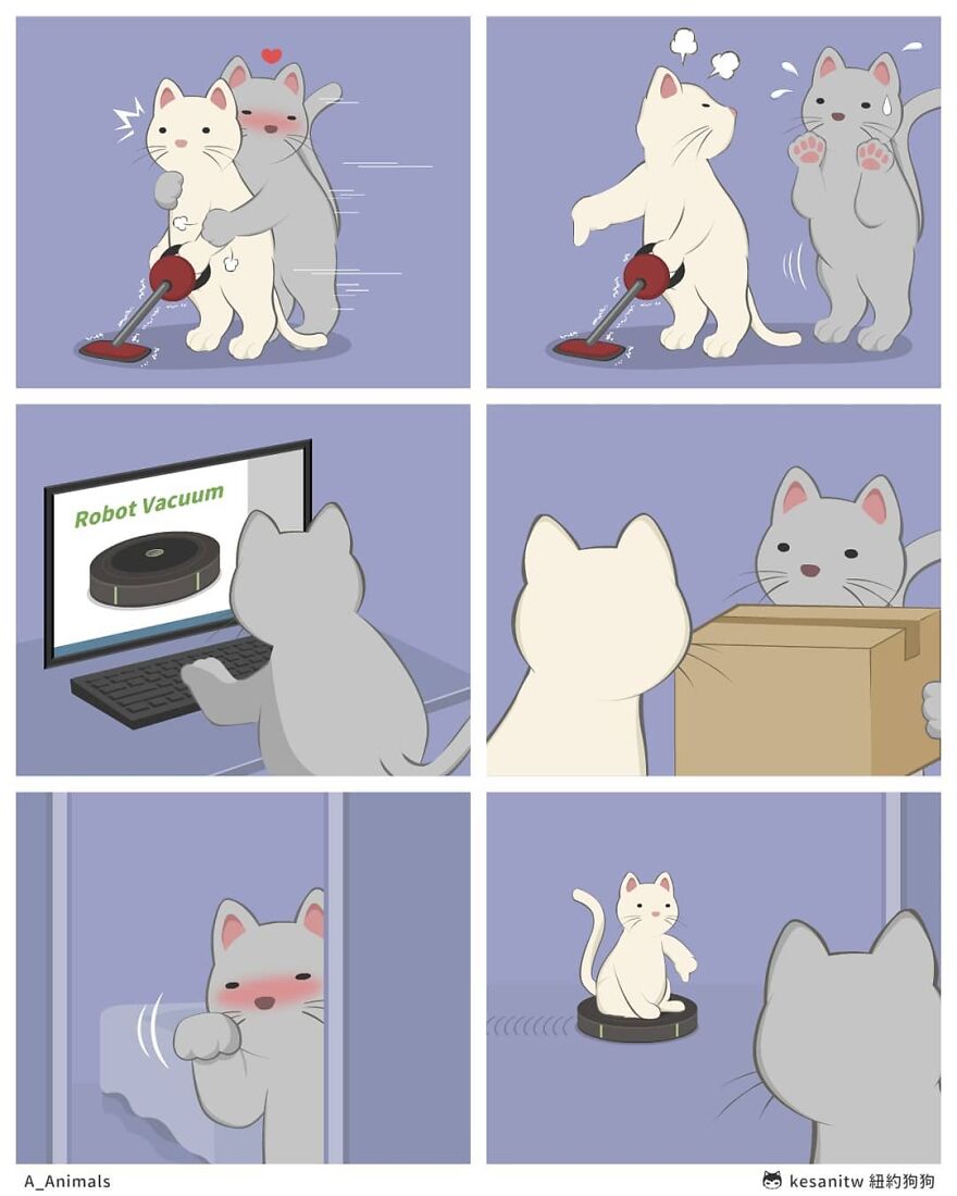Chinese Artist Makes Adorable Comics Showing How Animals Would Act Like Humans