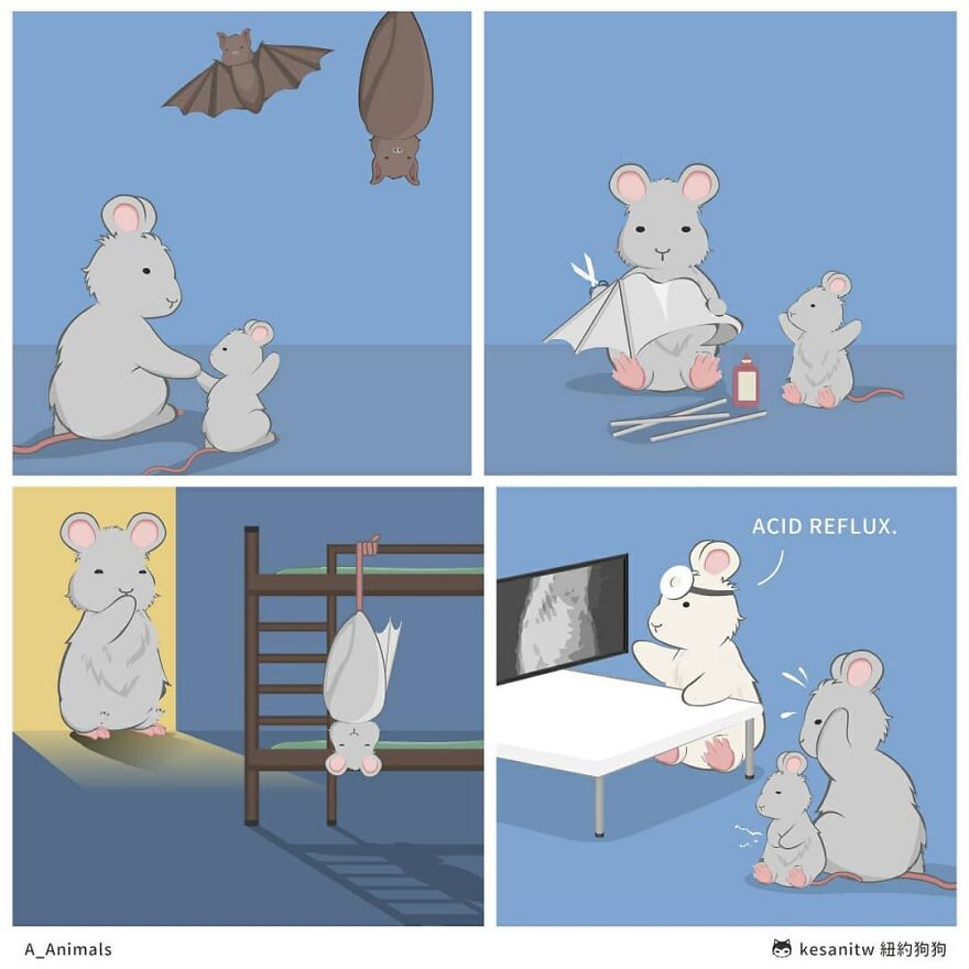 Chinese Artist Makes Adorable Comics Showing How Animals Would Act Like Humans