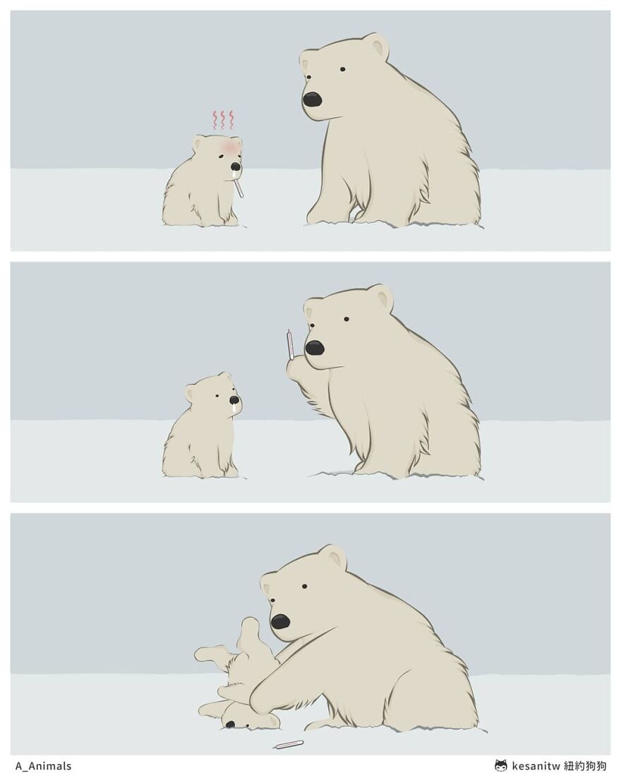 Chinese Artist Makes Adorable Comics Showing How Animals Would Act Like Humans