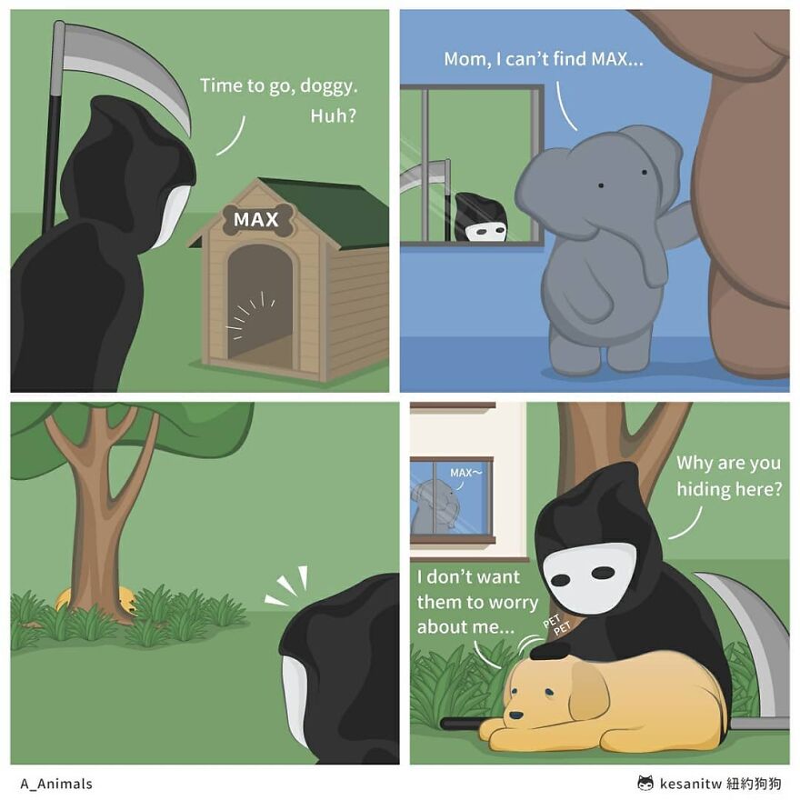 Chinese Artist Makes Adorable Comics Showing How Animals Would Act Like Humans