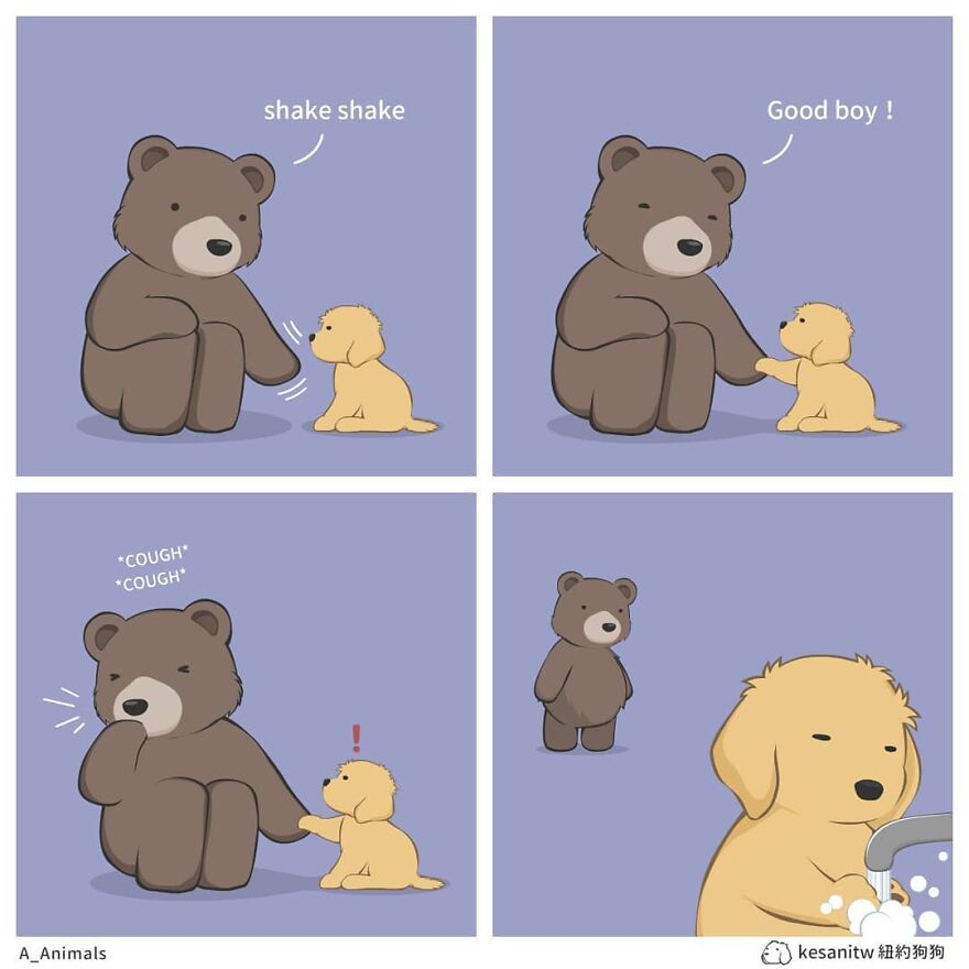 Chinese Artist Makes Adorable Comics Showing How Animals Would Act Like Humans