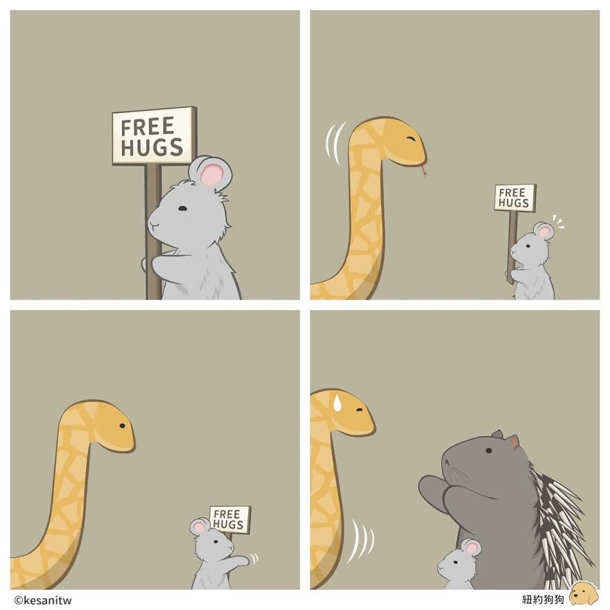 Chinese Artist Makes Adorable Comics Showing How Animals Would Act Like Humans