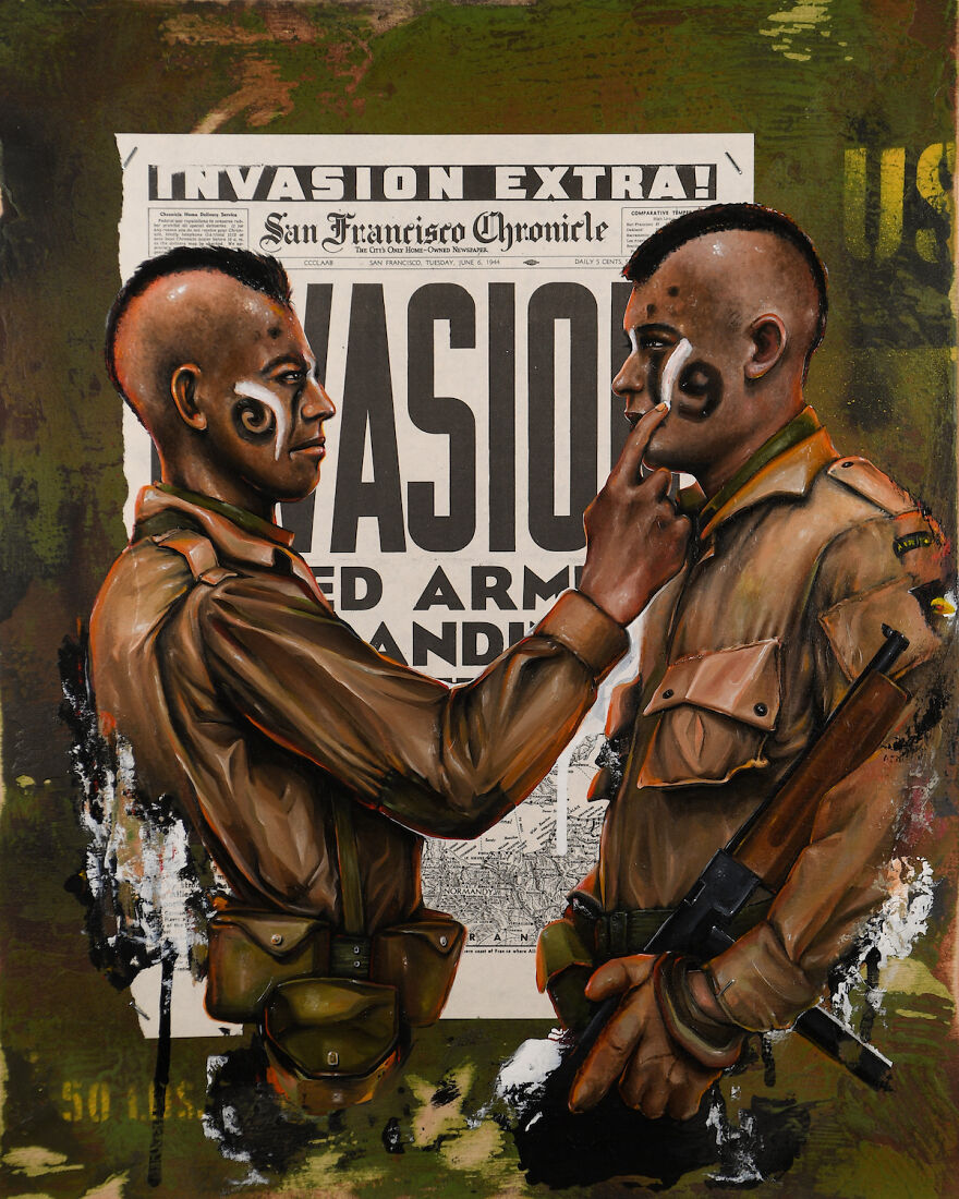 I Transform Wwii Headlines Into Pieces Of Historic Art (12 Pics) I Transform Wwii Headlines Into Pieces Of Historic Art (12 Pics)