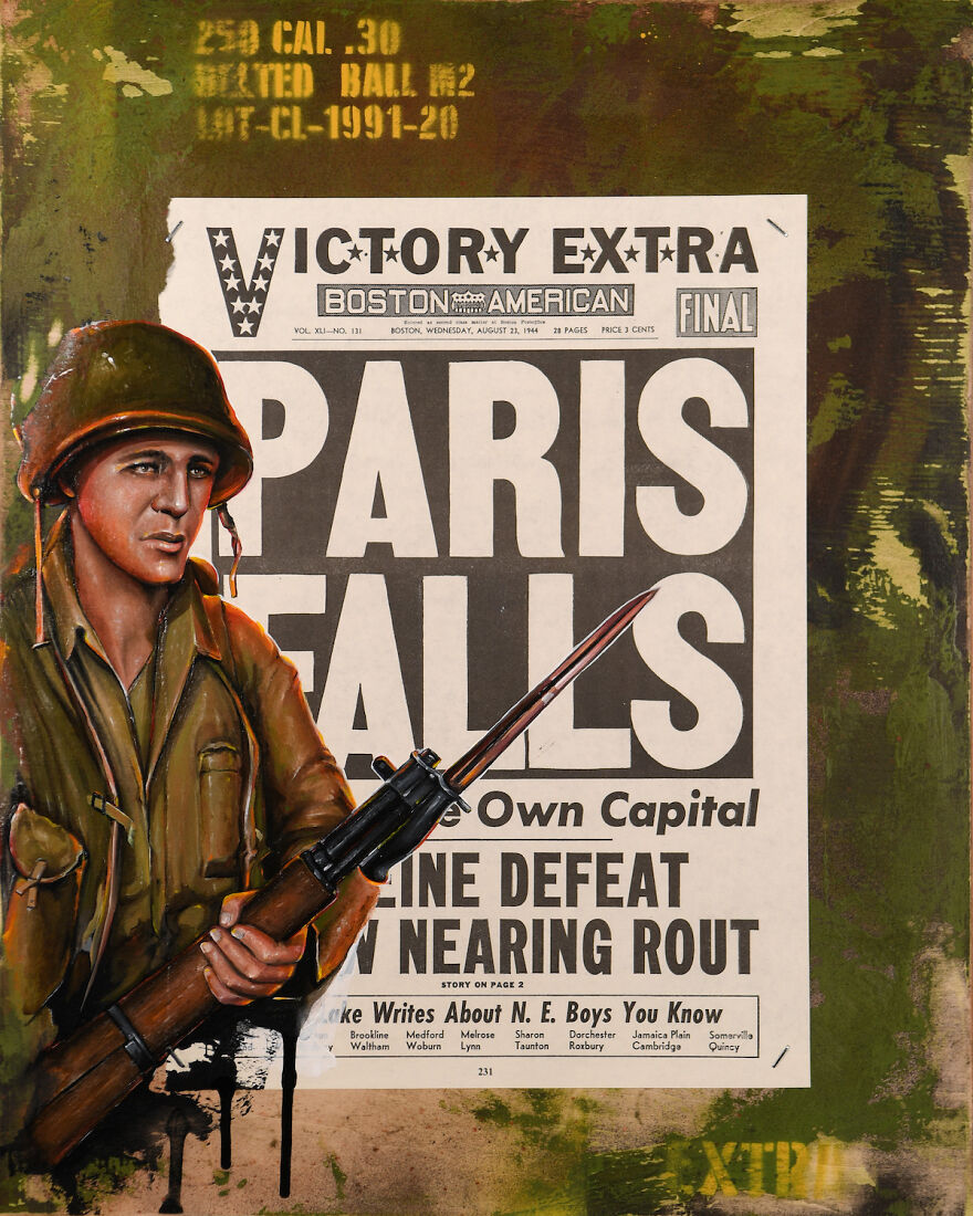 I Transform Wwii Headlines Into Pieces Of Historic Art (12 Pics)