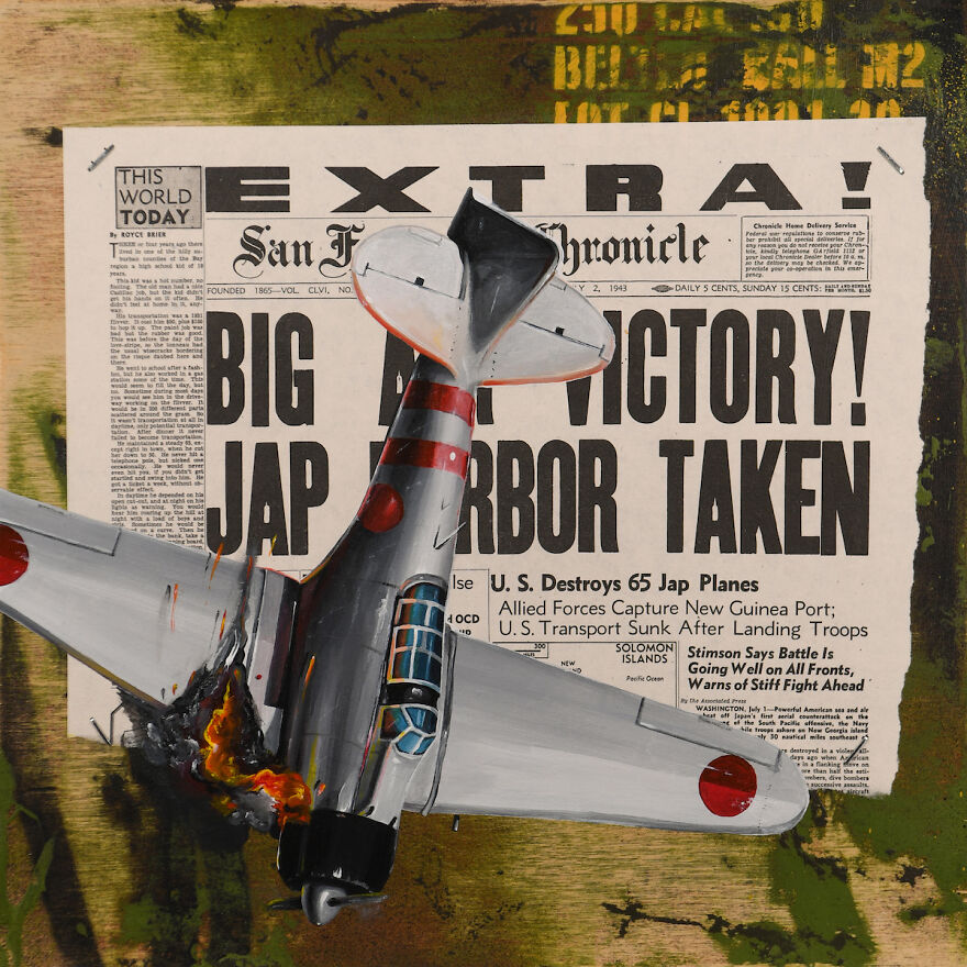 I Transform Wwii Headlines Into Pieces Of Historic Art (12 Pics)