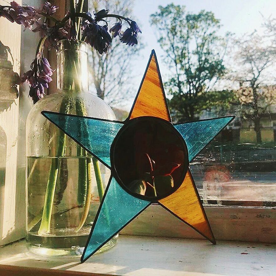 I Turned My Passion For Stained Glass Into A Business And I Recently Made My Biggest Stained Glass Panel Yet