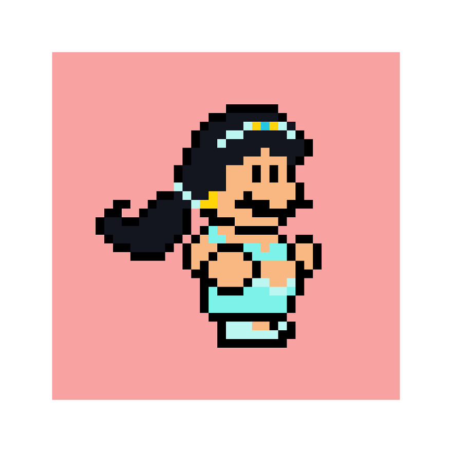 Mario X Princess Jasmine