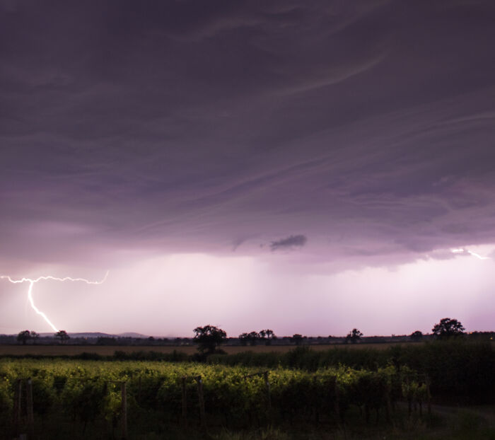 Lightening Storm At Rodington Vineyard, UK