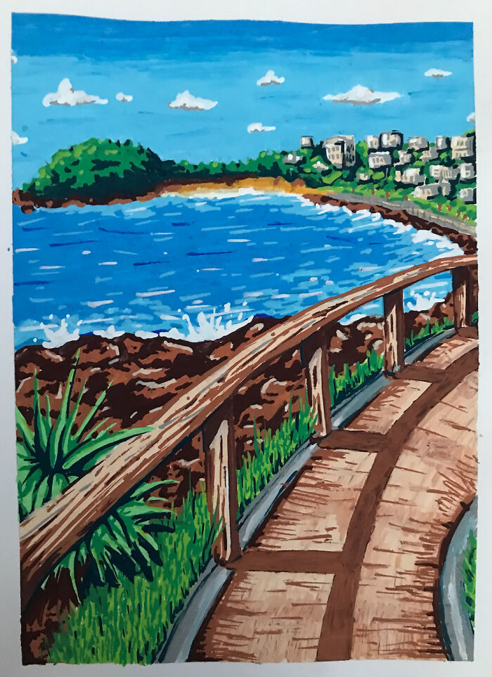 Coastal Walk - Posca Pens