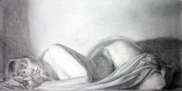 Life Size Portrait I Drew Senior Year Of College, Still One Of My Favorites