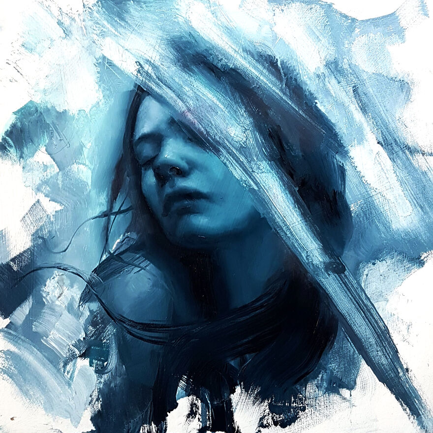 "Stellness In Storm". An Emerging Artist Painting Souls.