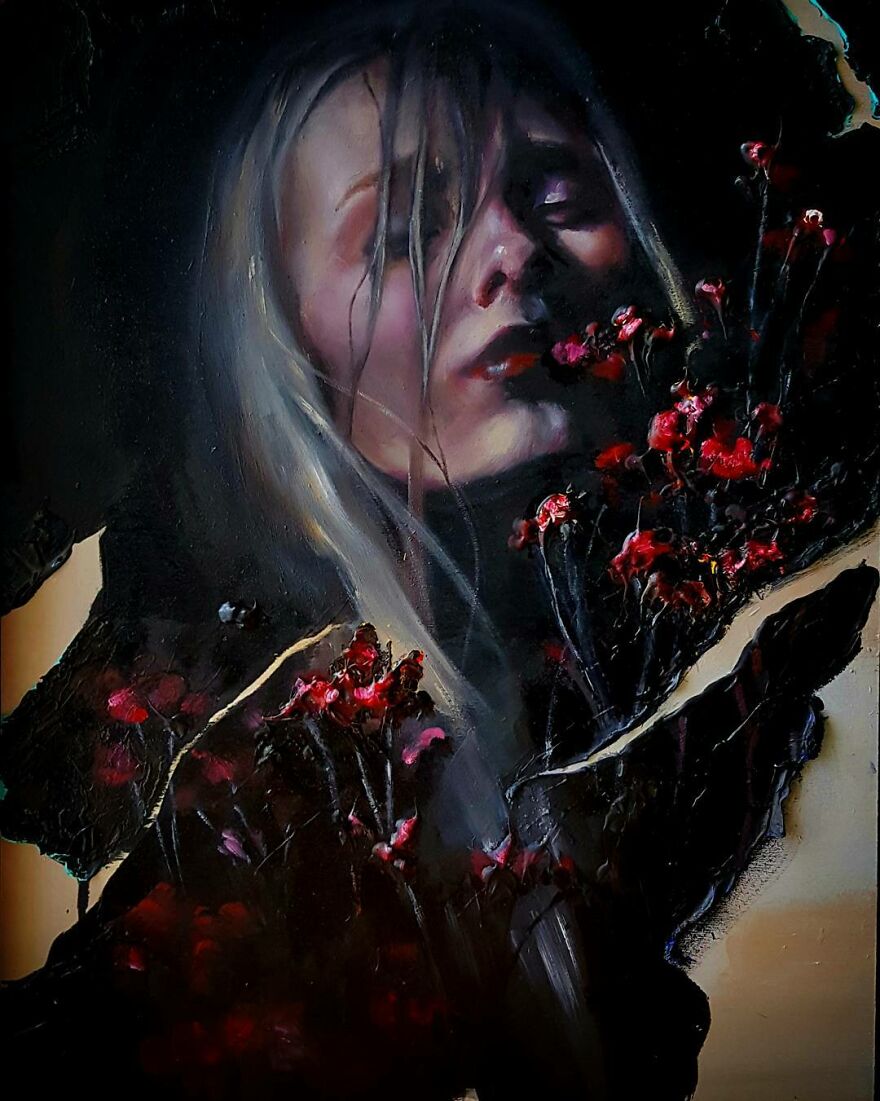 "Stellness In Storm". An Emerging Artist Painting Souls.