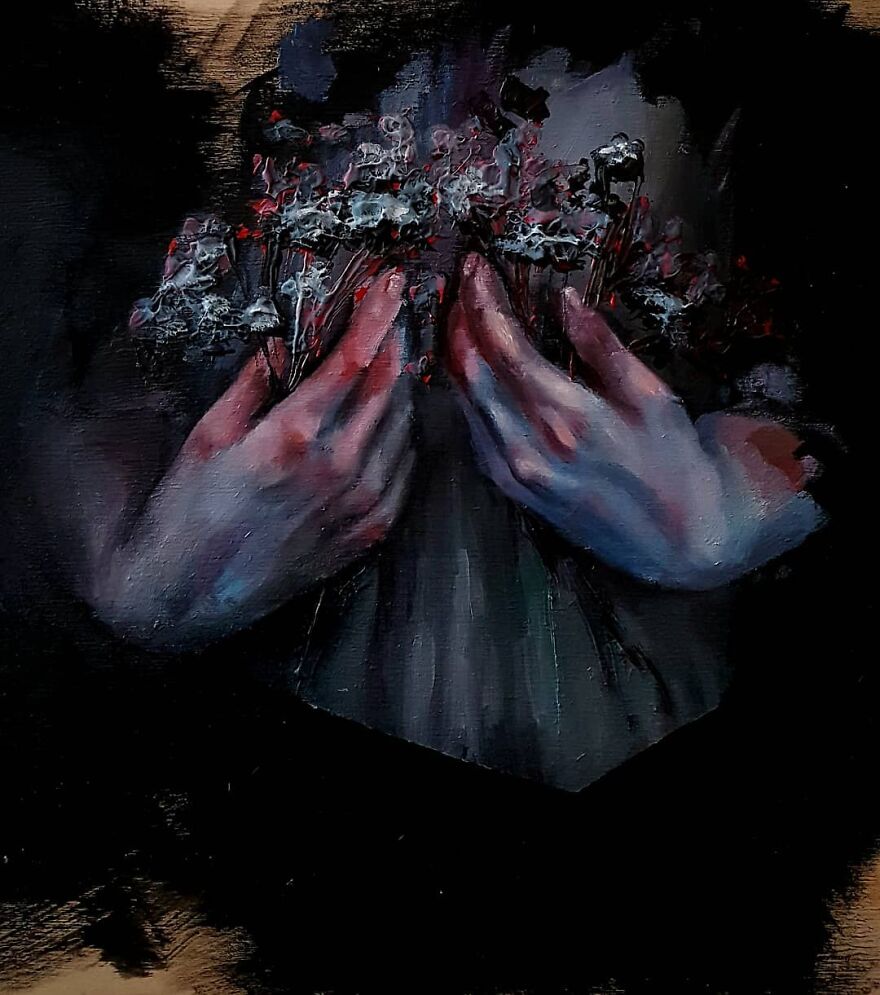 "Stellness In Storm". An Emerging Artist Painting Souls.