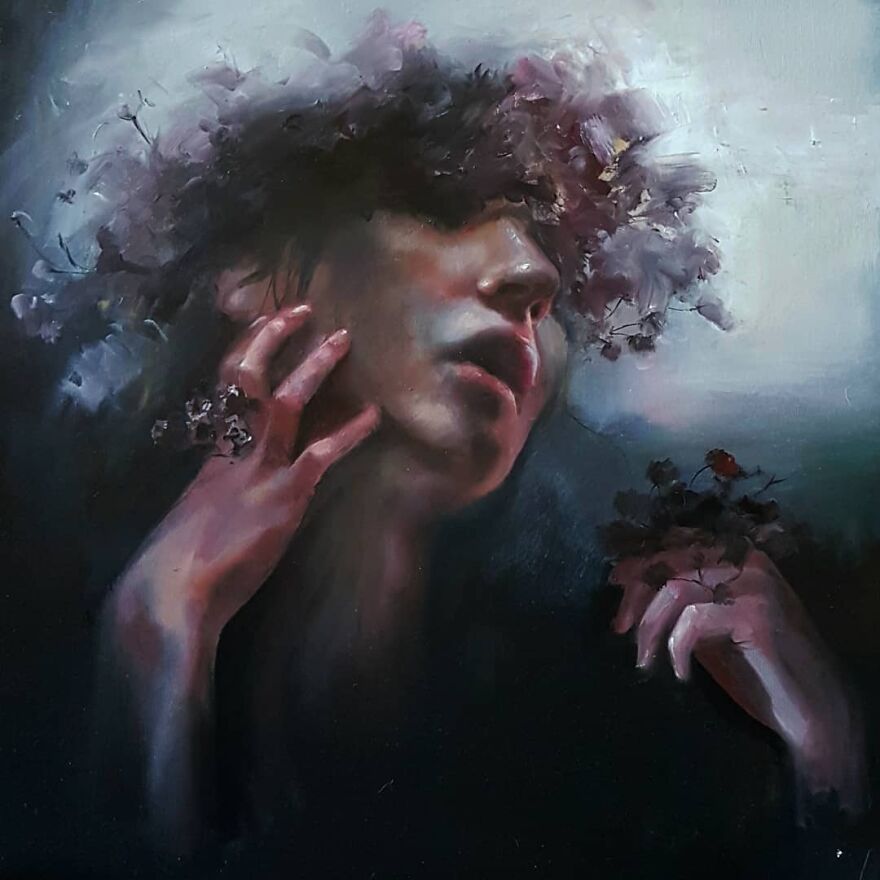 "Stellness In Storm". An Emerging Artist Painting Souls.