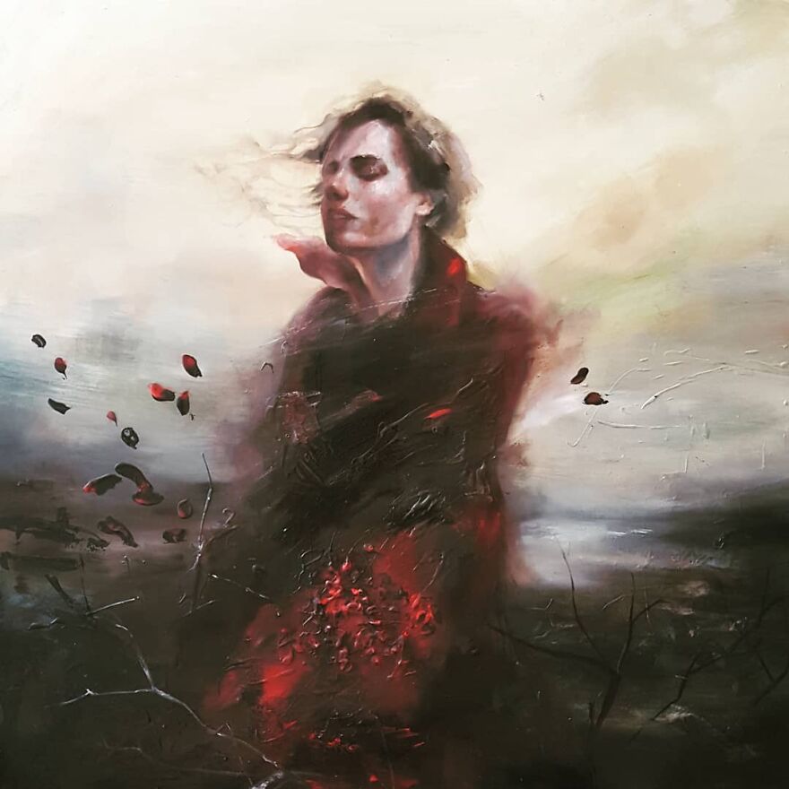 "Stellness In Storm". An Emerging Artist Painting Souls.