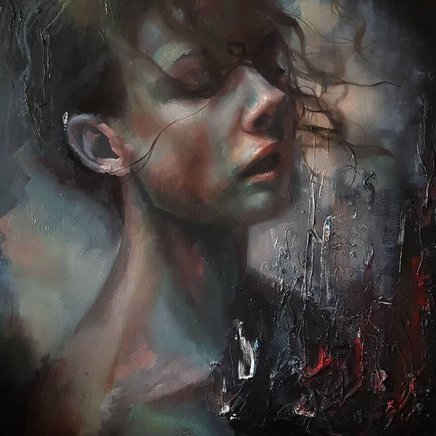 "Stellness In Storm". An Emerging Artist Painting Souls.