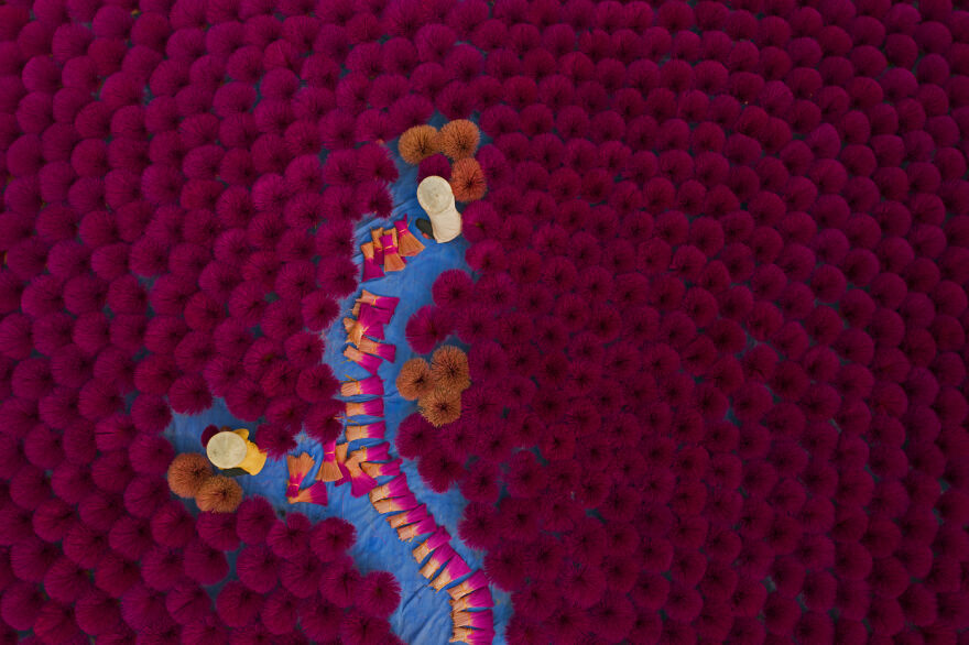 Aerial Photos - By Azim Khan Ronnie. Drying Incense Sticks