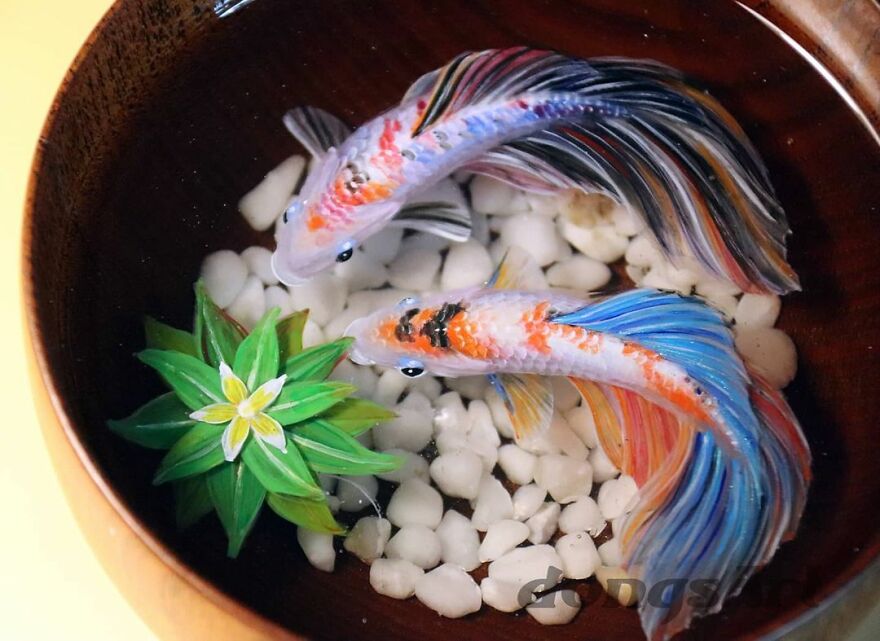 The Artist Creates Amazing Paintings Of Fish In 3D Sculptures (38 Pics)