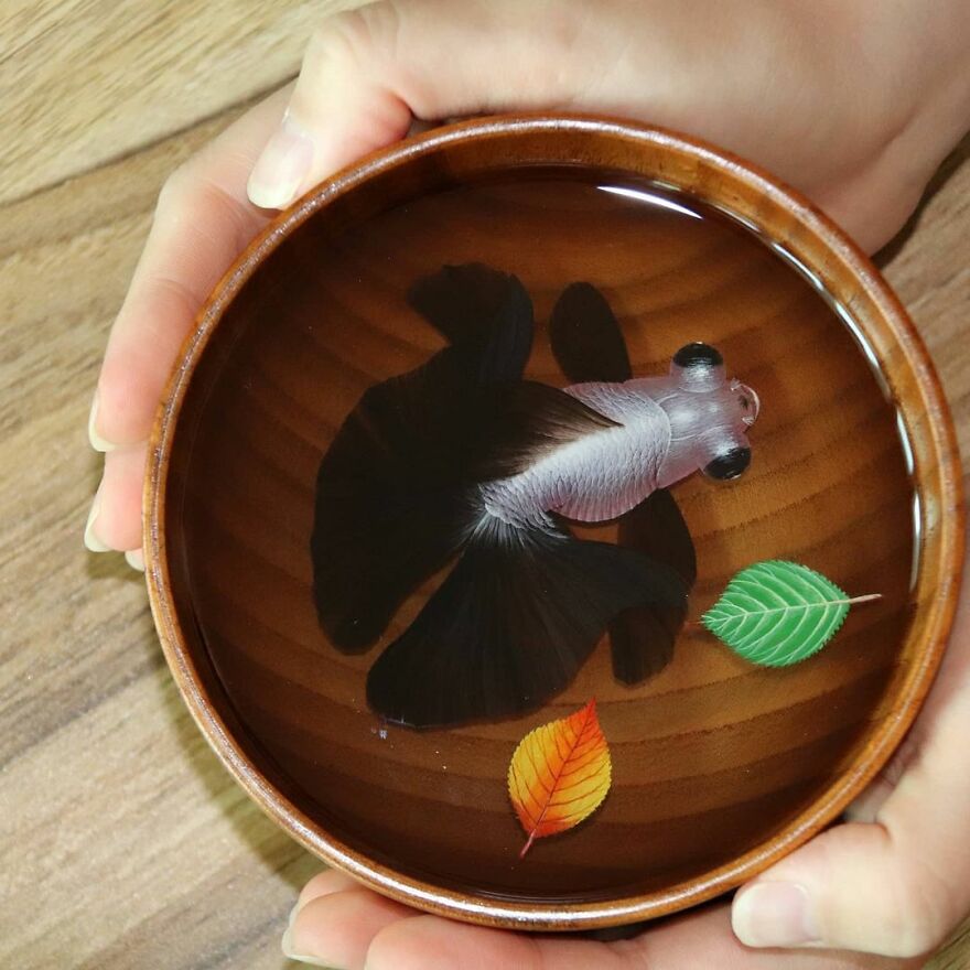 The Artist Creates Amazing Paintings Of Fish In 3D Sculptures (38 Pics)