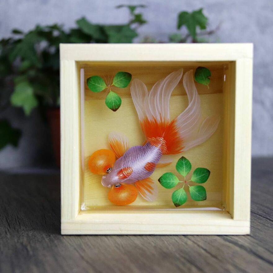 The Artist Creates Amazing Paintings Of Fish In 3D Sculptures (38 Pics)