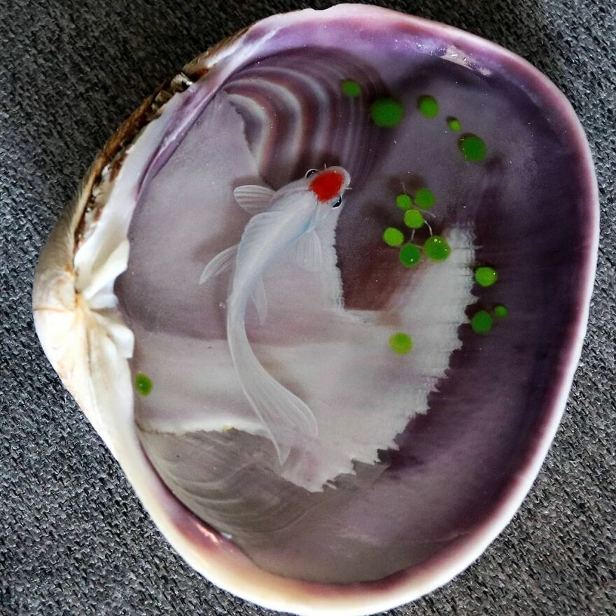 The Artist Creates Amazing Paintings Of Fish In 3D Sculptures (38 Pics)