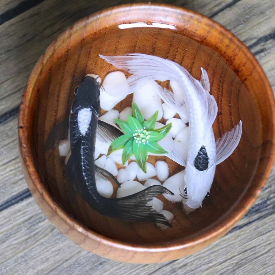 The Artist Creates Amazing Paintings Of Fish In 3D Sculptures (38 Pics)