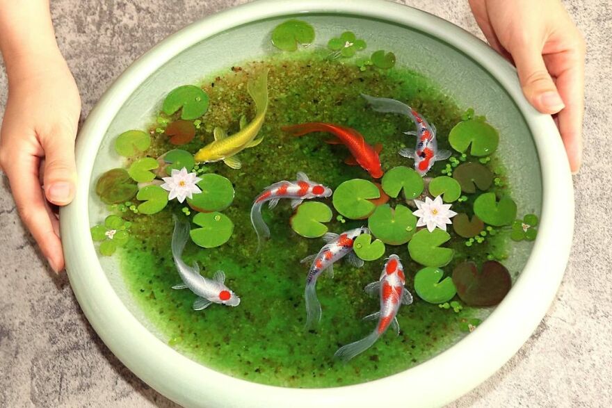 The Artist Creates Amazing Paintings Of Fish In 3D Sculptures (38 Pics)