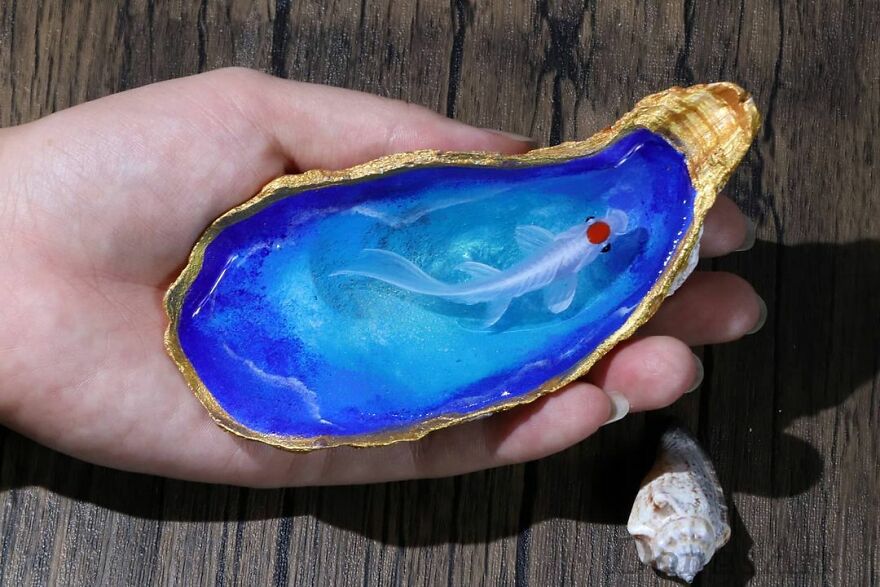 The Artist Creates Amazing Paintings Of Fish In 3D Sculptures (38 Pics)