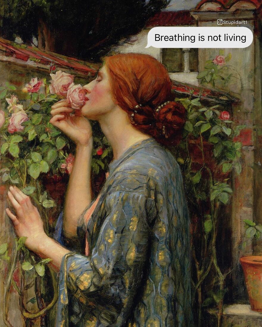 The Artist Gives Voice To Characters From Classic Paintings And 180,000 Followers Approve The Idea